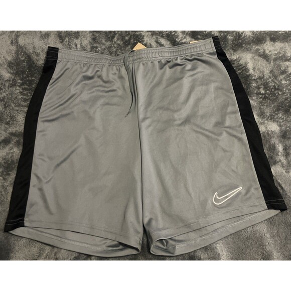 LARGE Nike Dri-Fit Academy Soccer Shorts - Grey BLACK  Men’s DV9742-065 - Picture 1 of 7